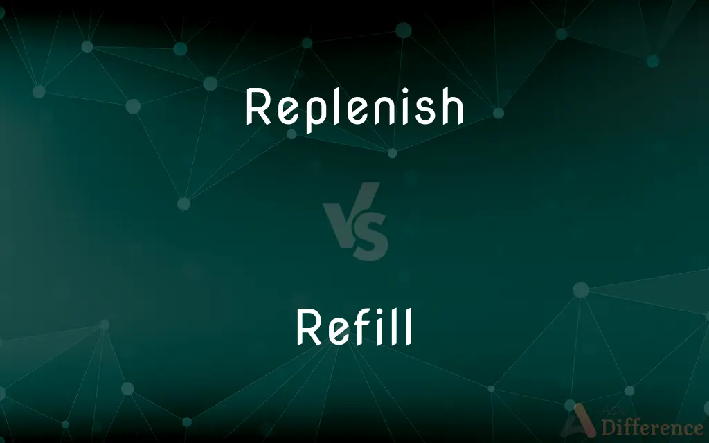 Replenish vs. Refill — What's the Difference?