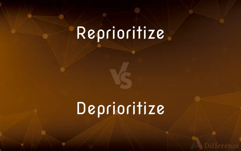 Reprioritize vs. Deprioritize — What's the Difference?