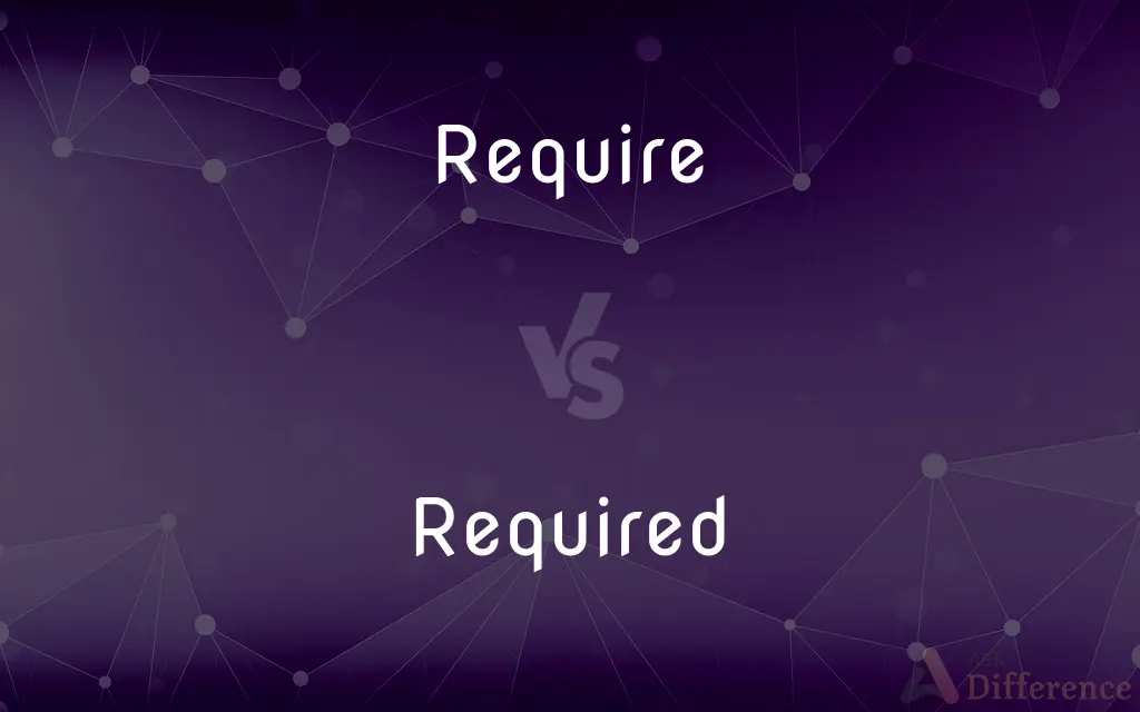 Require vs. Required — What's the Difference?