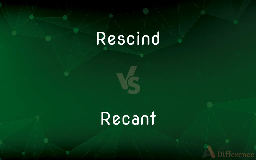 Rescind vs. Recant — What's the Difference?