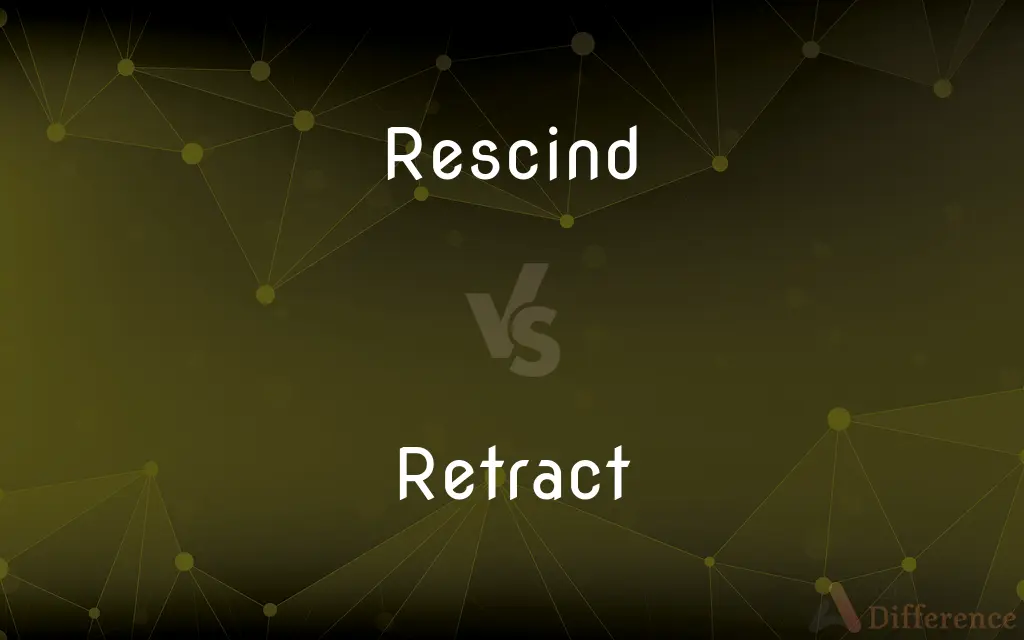Rescind vs. Retract — What's the Difference?
