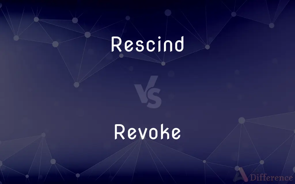 Rescind vs. Revoke — What's the Difference?