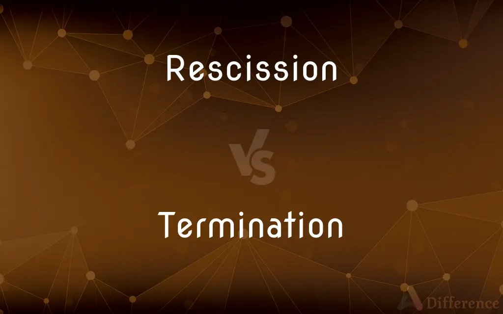 Rescission vs. Termination — What's the Difference?