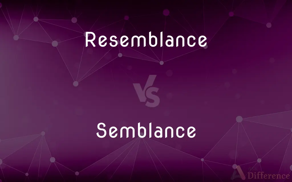 Resemblance vs. Semblance — What's the Difference?