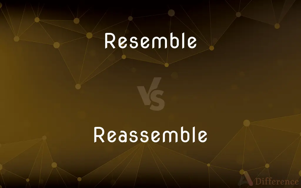 Resemble vs. Reassemble — What's the Difference?