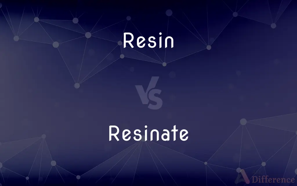 Resin vs. Resinate — What's the Difference?