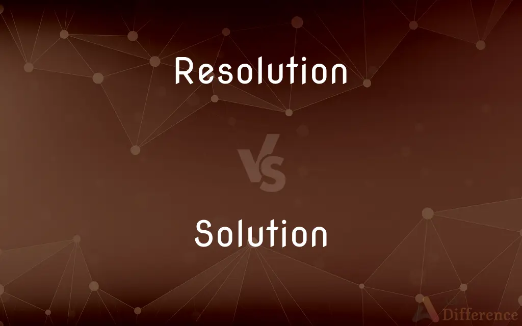 Resolution vs. Solution — What's the Difference?