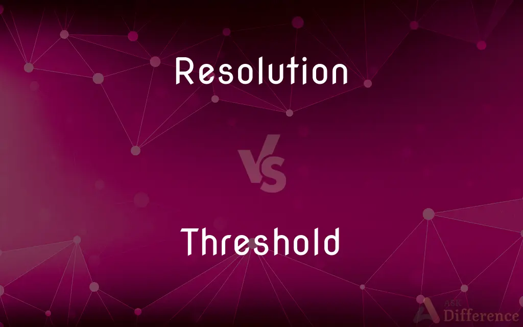 Resolution vs. Threshold — What's the Difference?