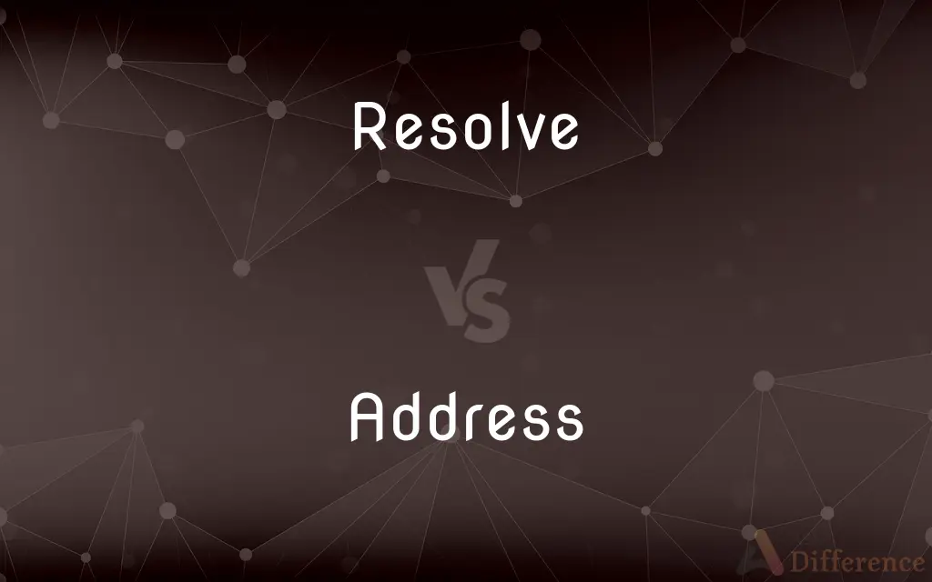 Resolve vs. Address — What's the Difference?