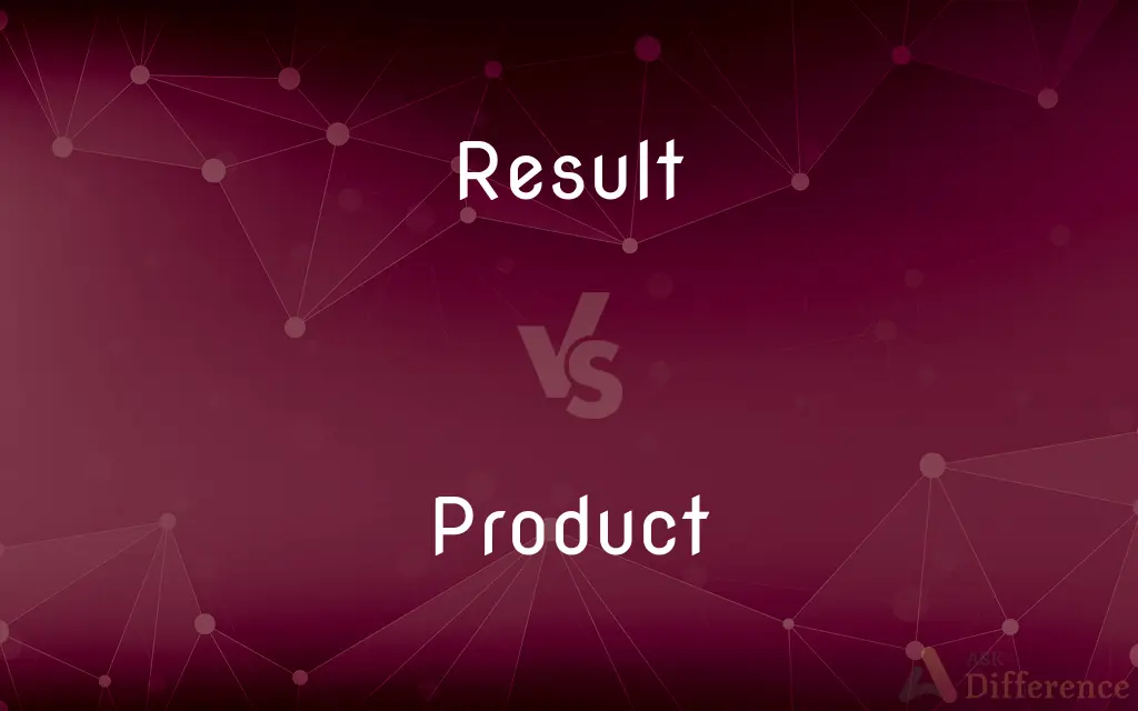 Result vs. Product — What's the Difference?