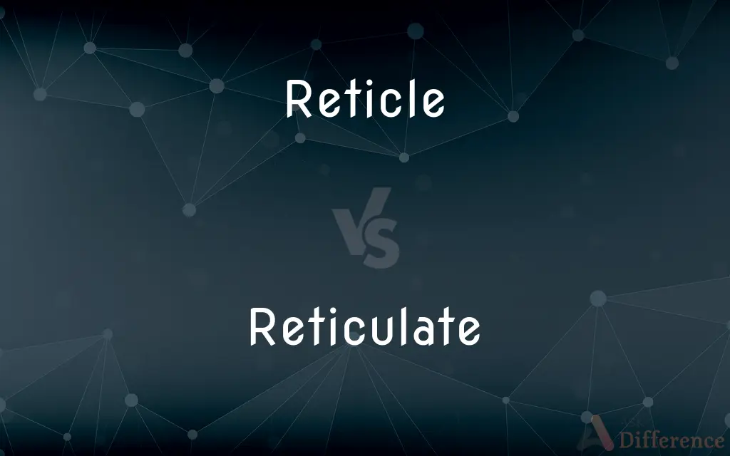 Reticle vs. Reticulate — What's the Difference?