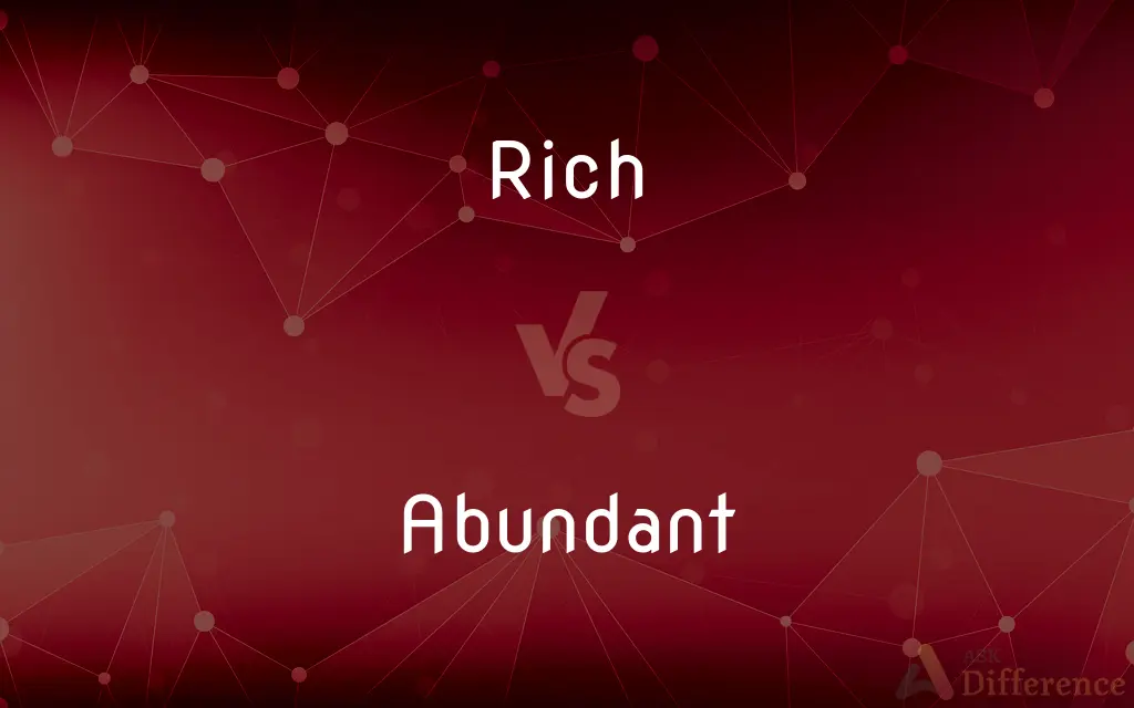 Rich vs. Abundant — What's the Difference?