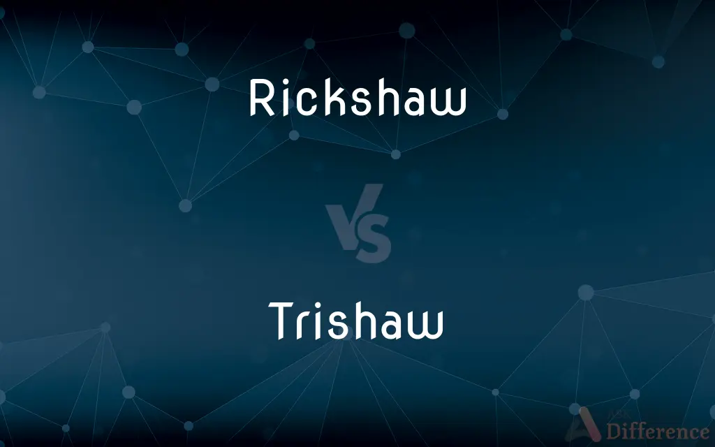 Rickshaw vs. Trishaw — What's the Difference?