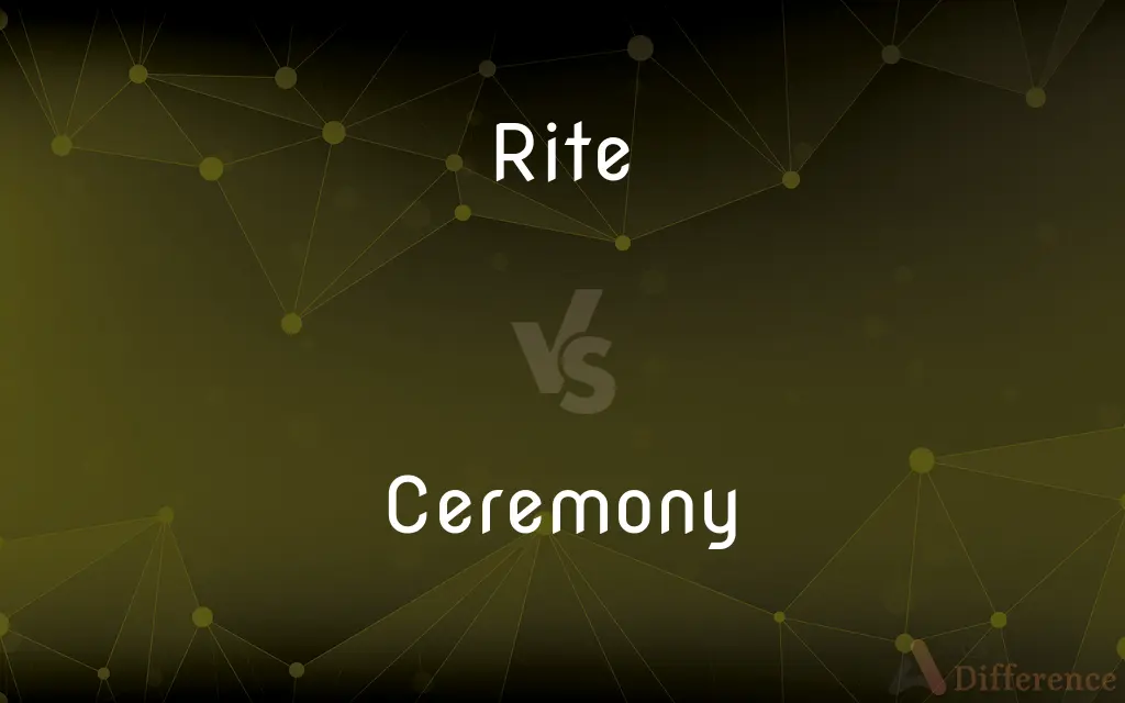 Rite vs. Ceremony — What's the Difference?