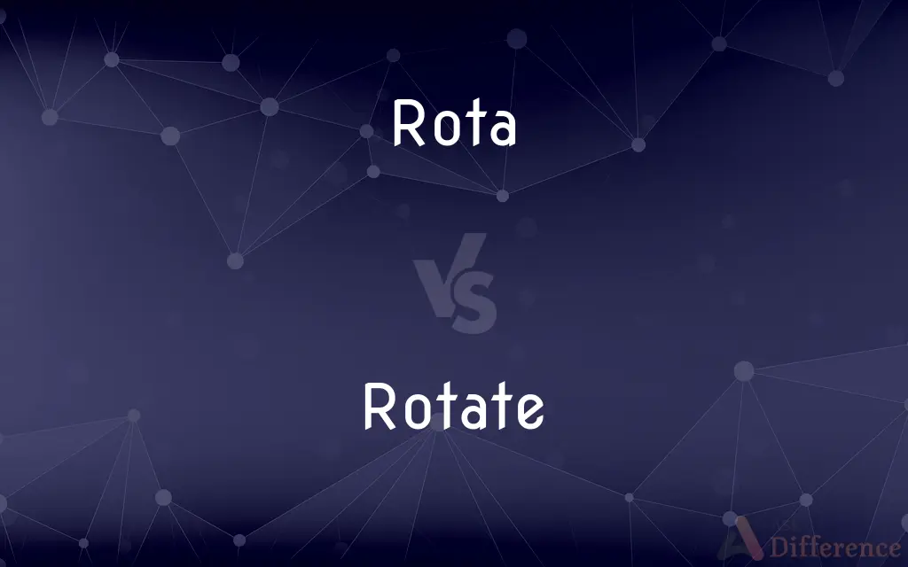 Rota vs. Rotate — What's the Difference?