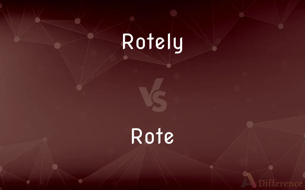 Rotely vs. Rote — What's the Difference?