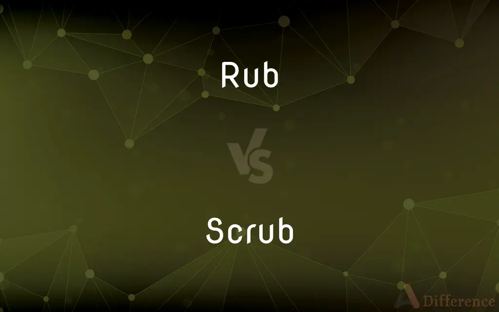 Rub vs. Scrub — What's the Difference?