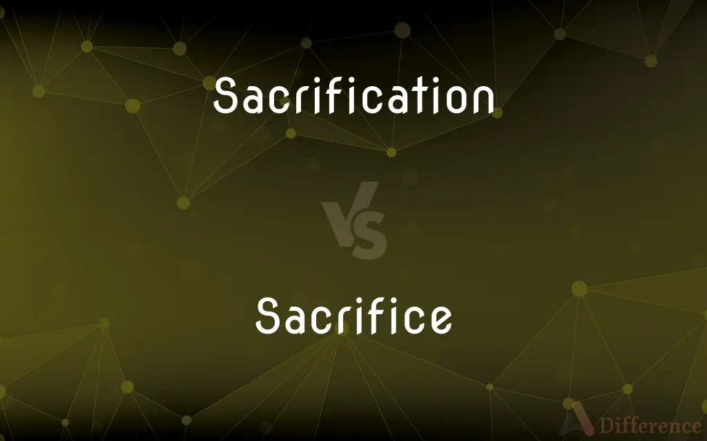 Sacrification vs. Sacrifice — What's the Difference?