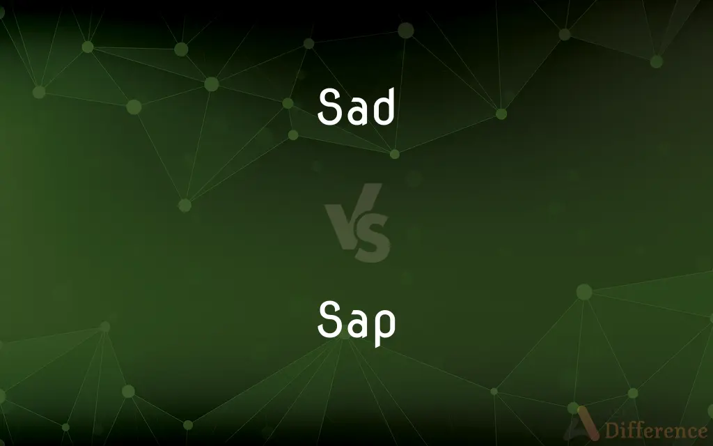 Sad vs. Sap — What's the Difference?