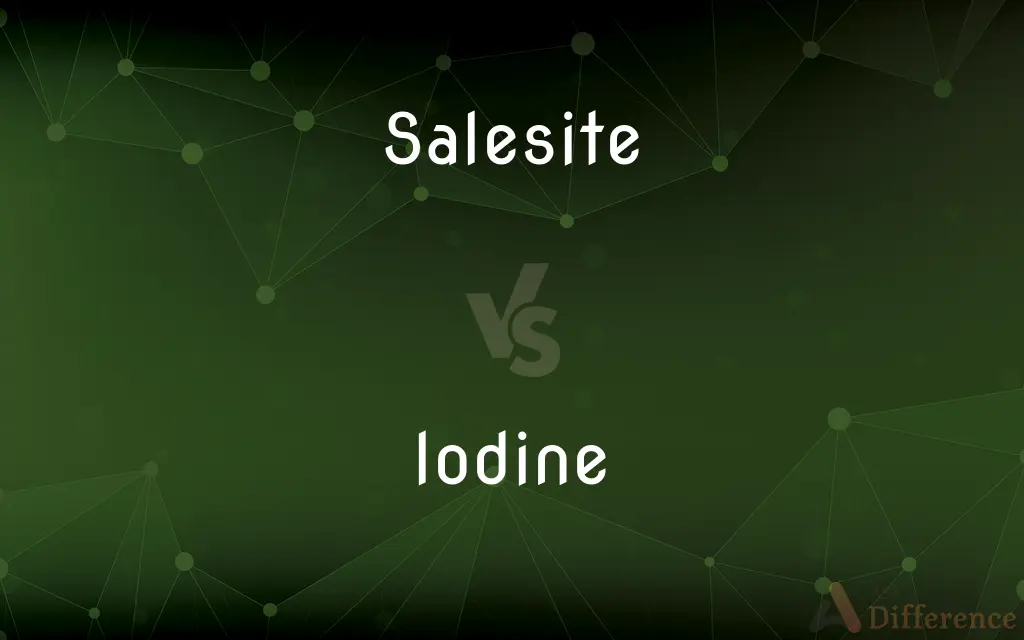 Salesite vs. Iodine — What's the Difference?