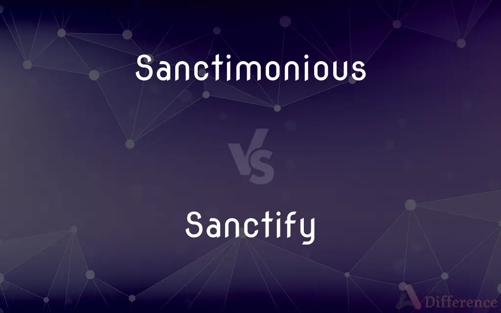Sanctimonious vs. Sanctify — What's the Difference?
