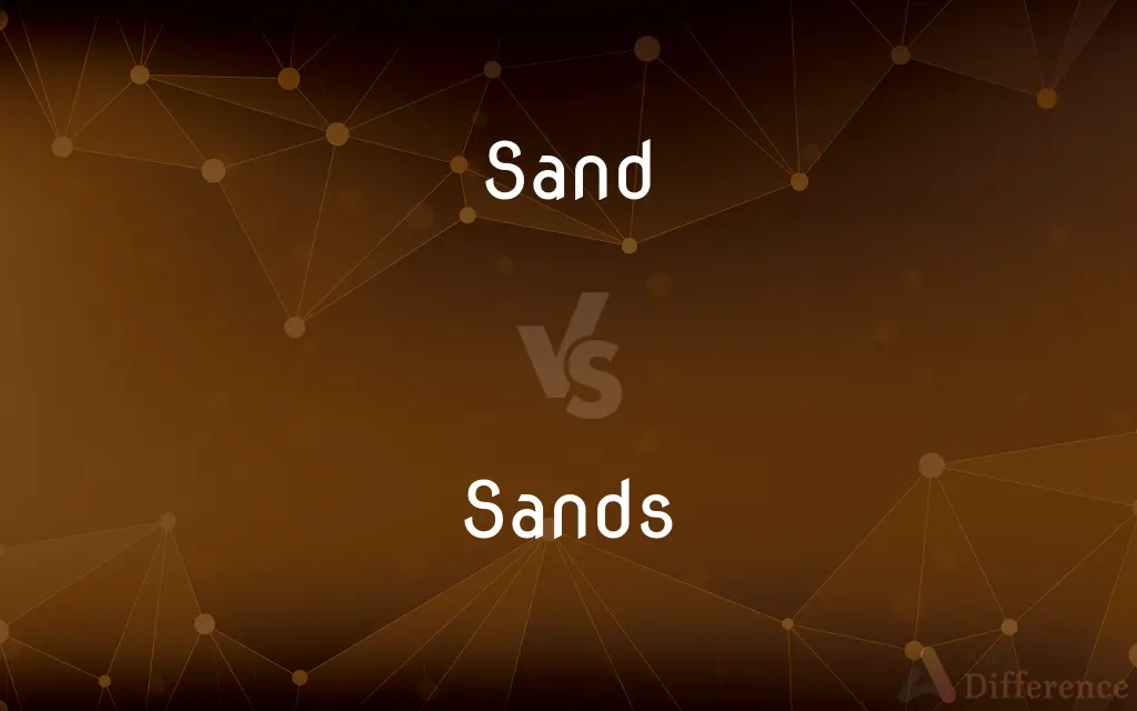 Sand vs. Sands — What's the Difference?