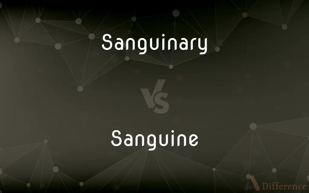 Sanguinary vs. Sanguine — What's the Difference?