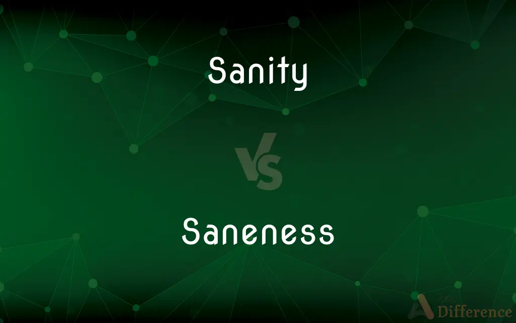 Sanity vs. Saneness — What's the Difference?