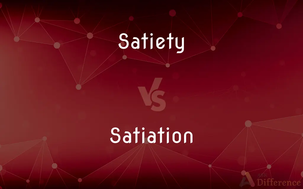 Satiety vs. Satiation — What's the Difference?