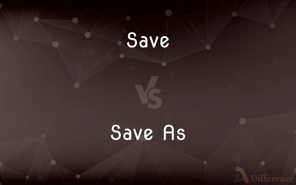 Save vs. Save As — What's the Difference?
