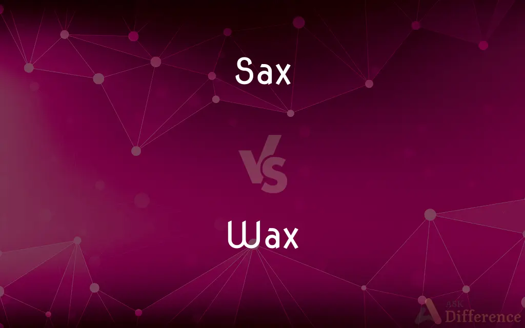 Sax vs. Wax — What's the Difference?