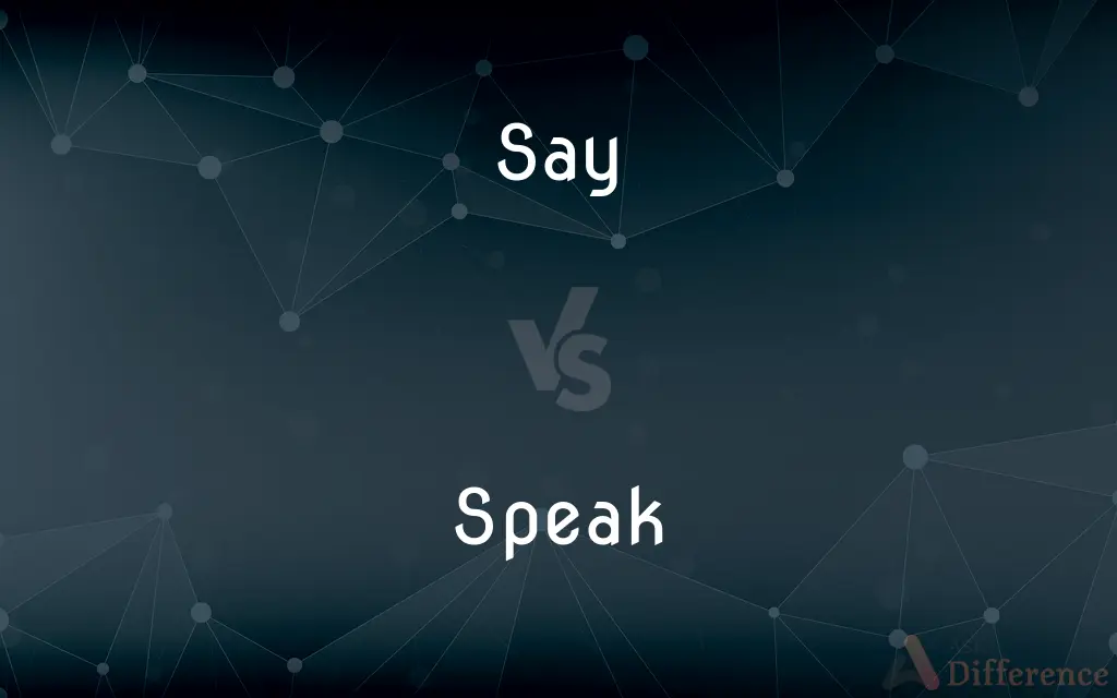 Say vs. Speak — What's the Difference?