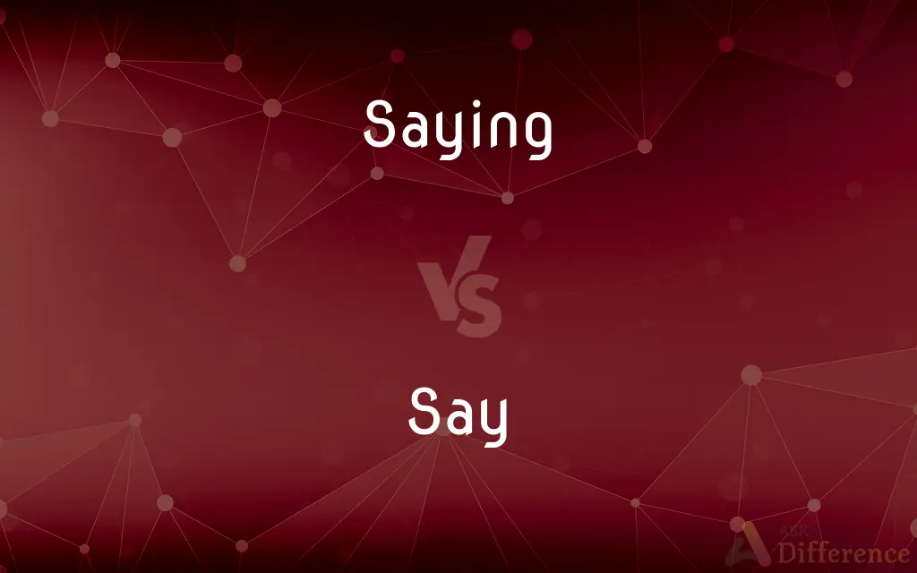 Saying vs. Say — What's the Difference?