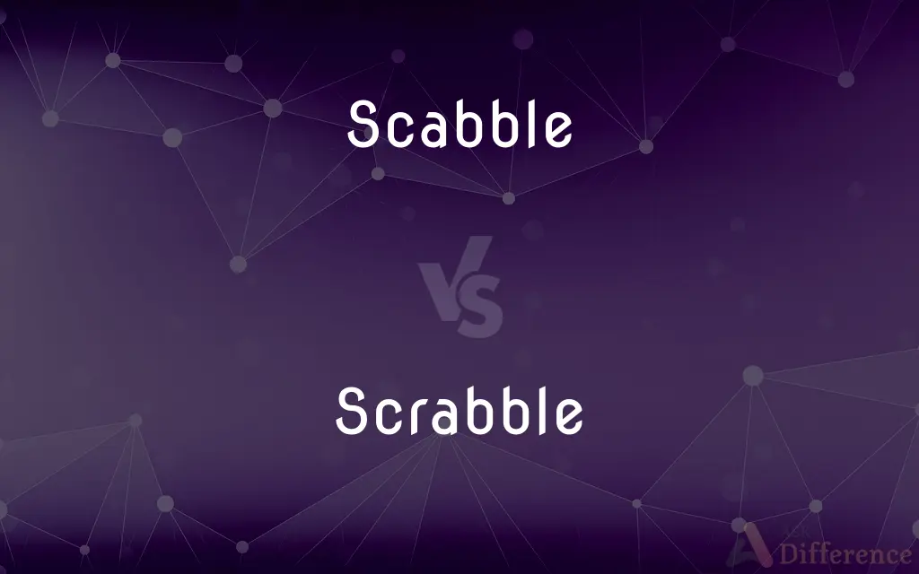 Scabble vs. Scrabble — What's the Difference?