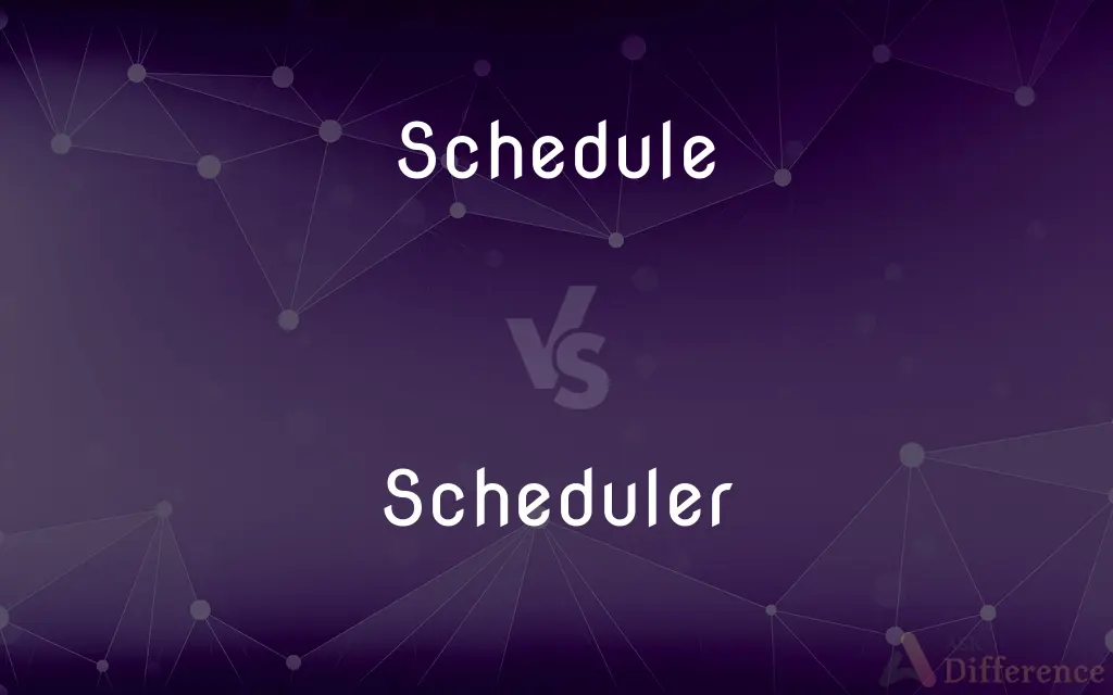 Schedule vs. Scheduler — What's the Difference?