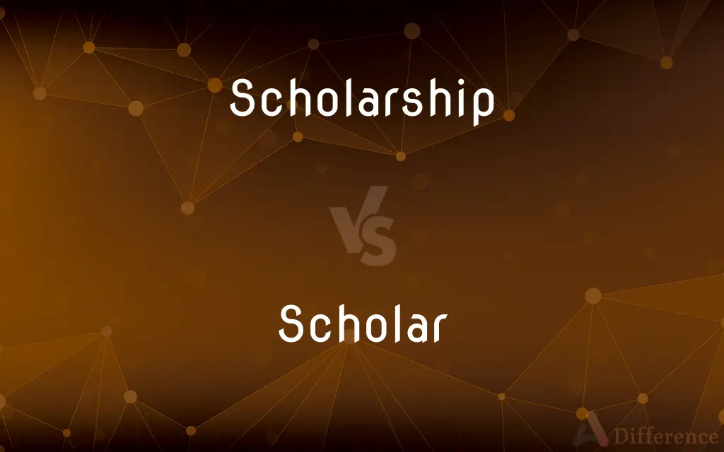 Scholarship vs. Scholar — What's the Difference?