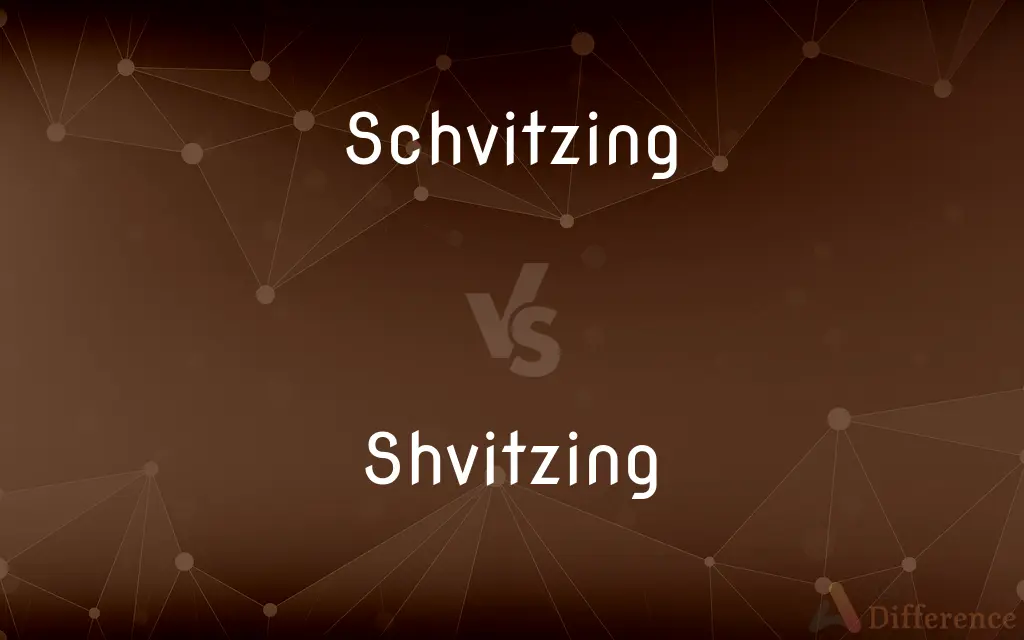 Schvitzing vs. Shvitzing — What's the Difference?