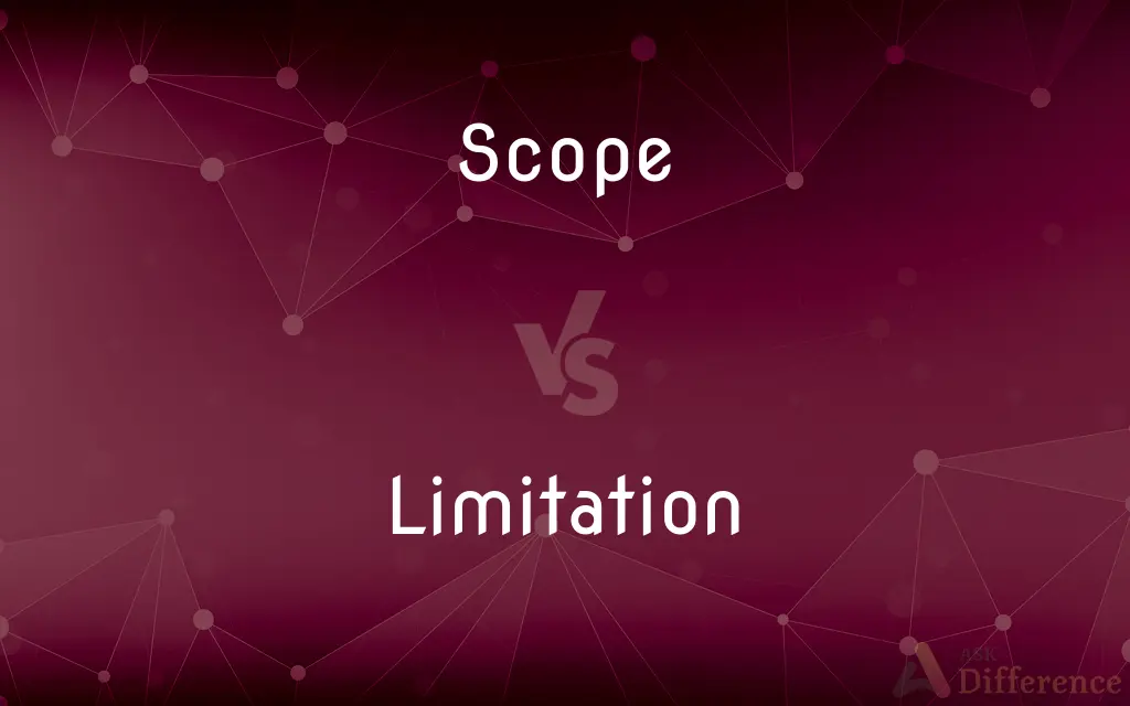 Scope vs. Limitation — What's the Difference?