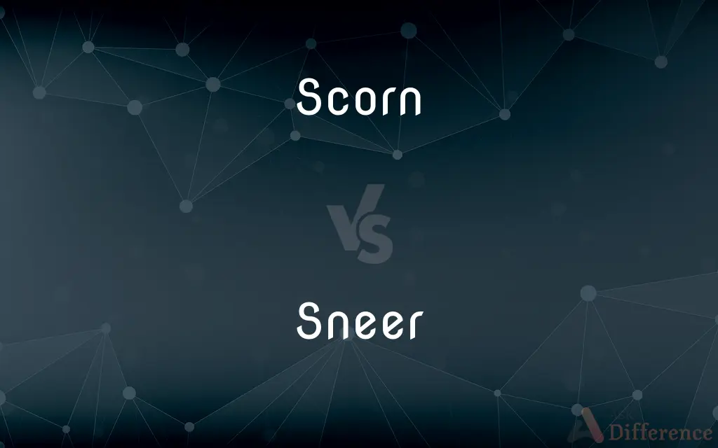 Scorn vs. Sneer — What's the Difference?