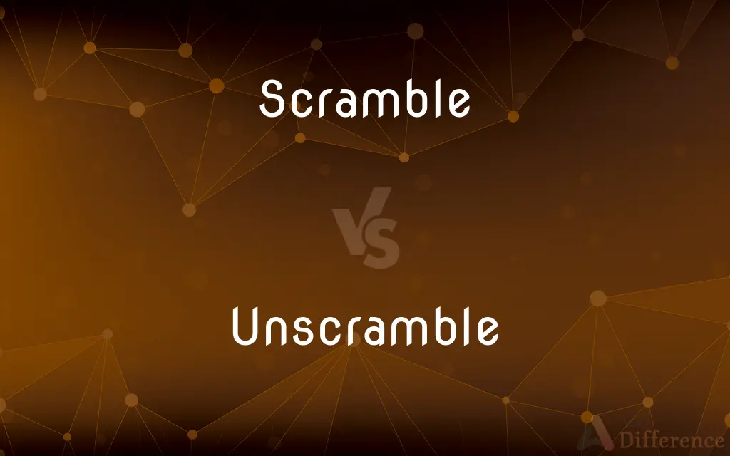 Scramble vs. Unscramble — What's the Difference?