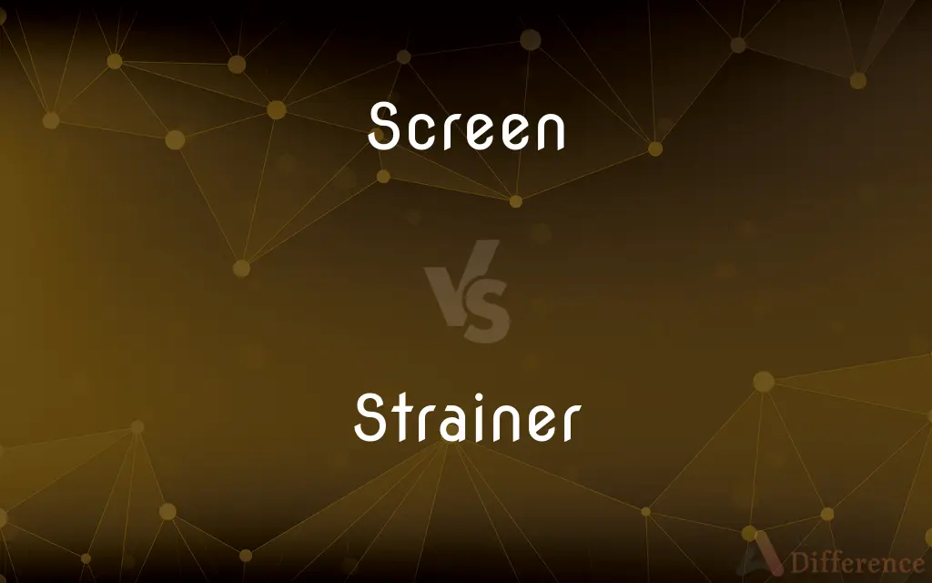 Screen vs. Strainer — What's the Difference?