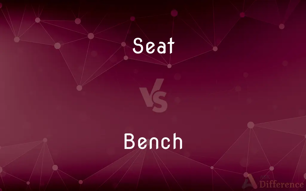 Seat vs. Bench — What's the Difference?