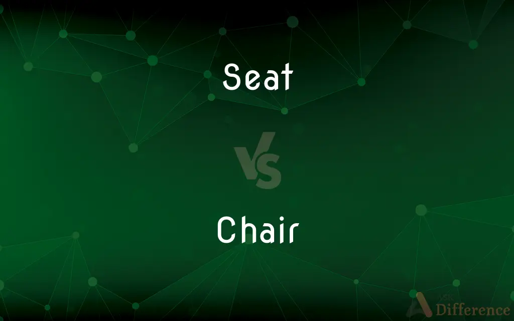 Seat vs. Chair — What's the Difference?