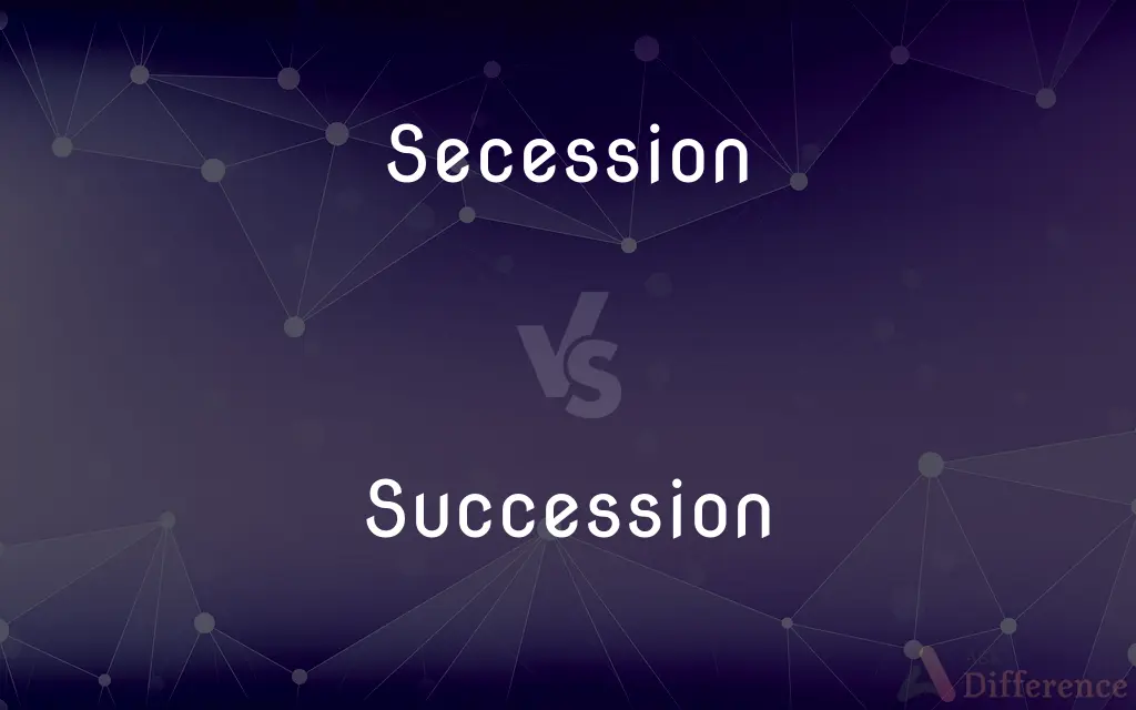 Secession vs. Succession — What's the Difference?