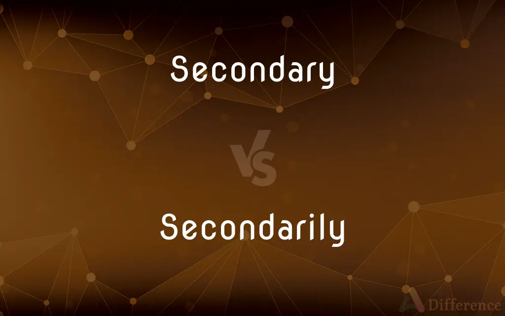 Secondary vs. Secondarily — What's the Difference?