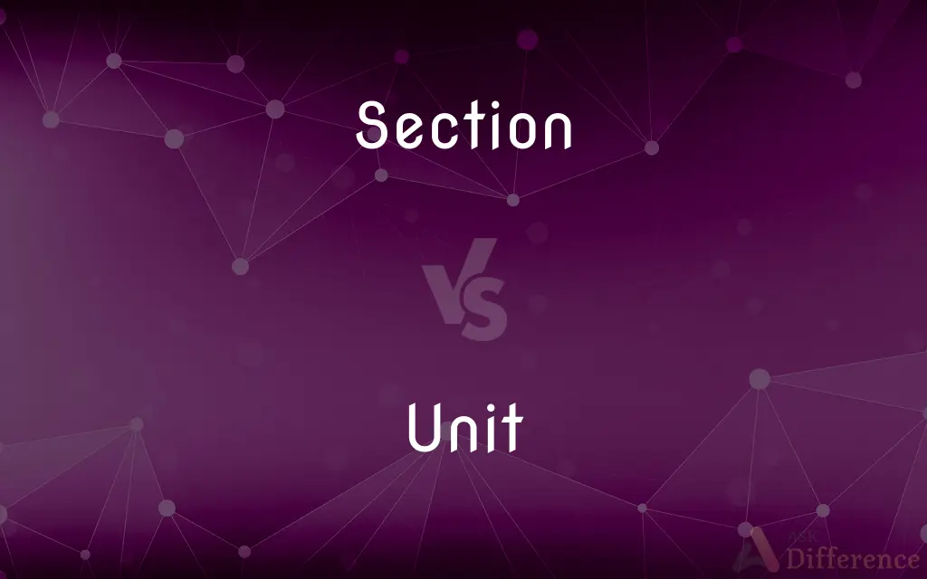 Section vs. Unit — What's the Difference?