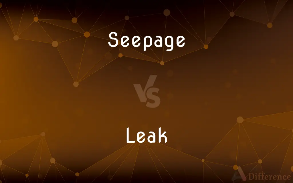 Seepage vs. Leak — What's the Difference?