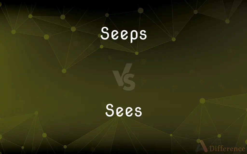 Seeps vs. Sees — What's the Difference?