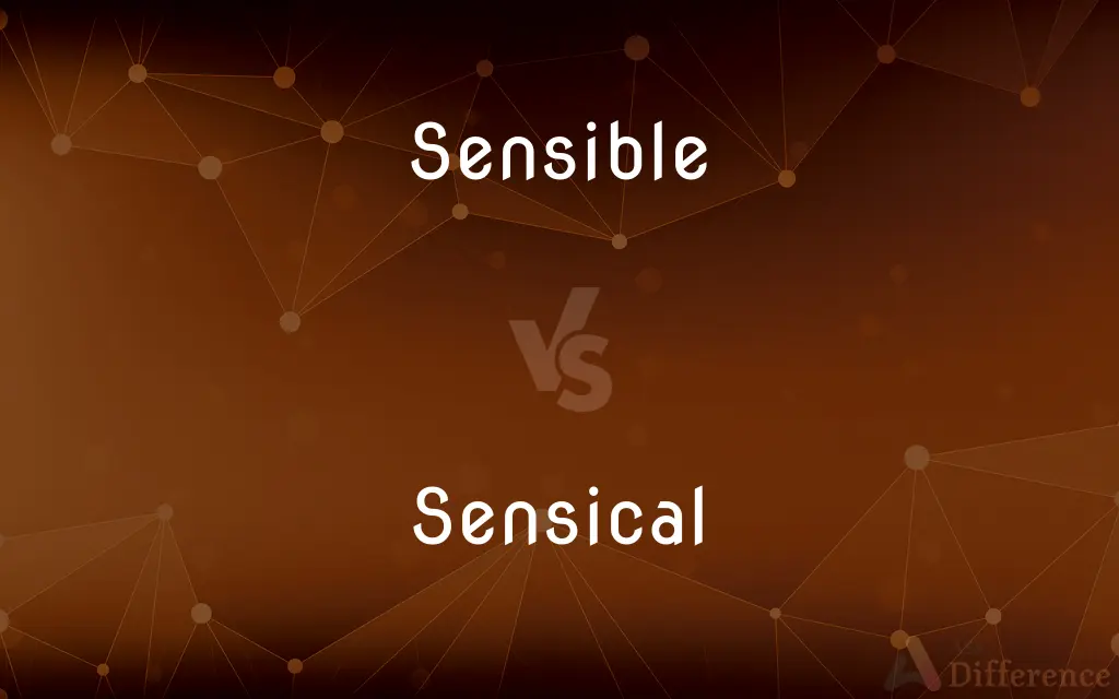Sensible vs. Sensical — What's the Difference?