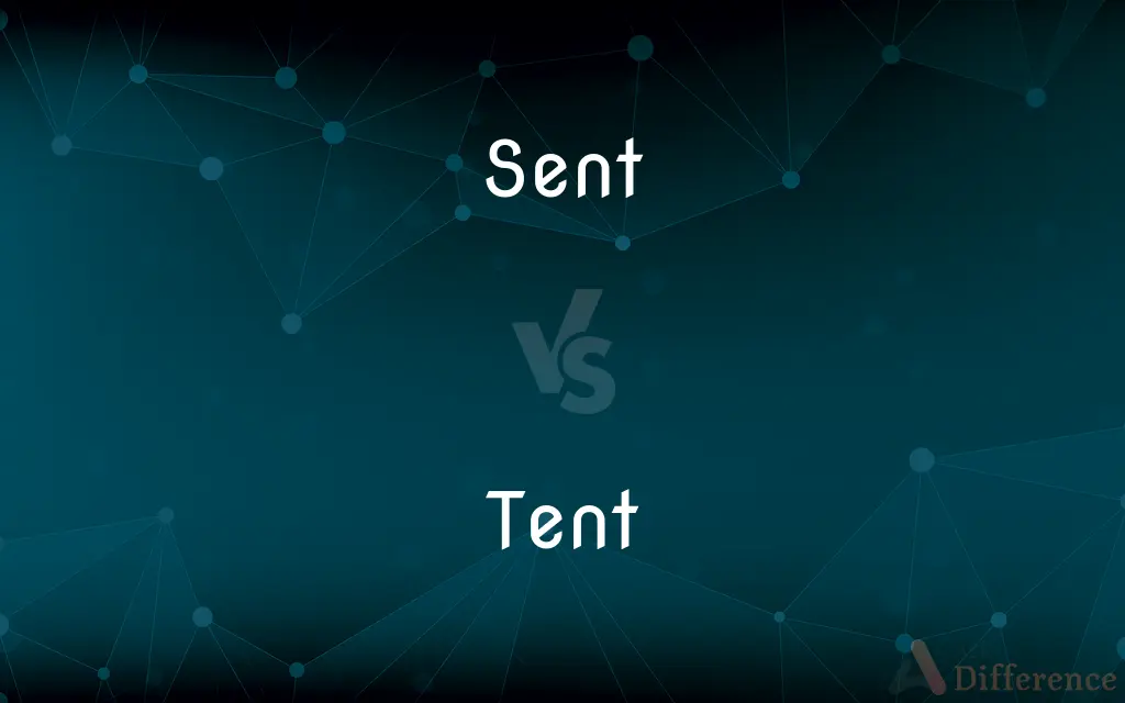 Sent vs. Tent — What's the Difference?